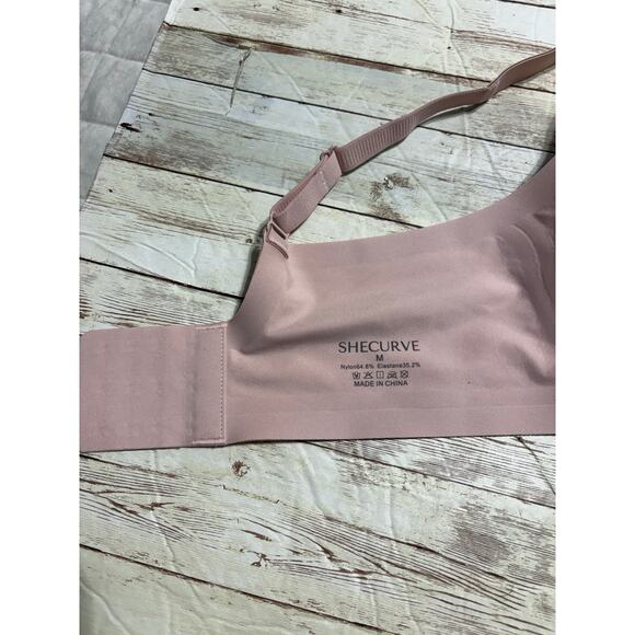 SHECURVE Wireless Bra Neutral Pink Removable Pads Size Medium - Picture 5 of 8